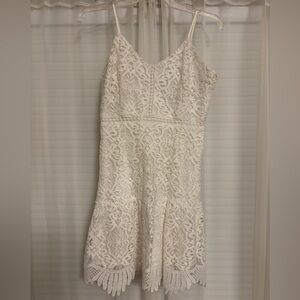 BB Dakota Ivory Strapless Lace Dress